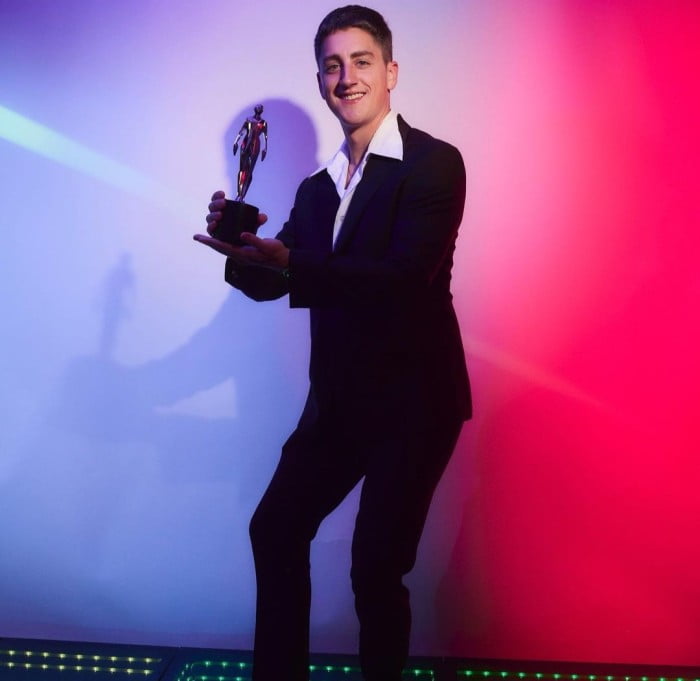 Danny Gonzalez With His Won Streamy Awards