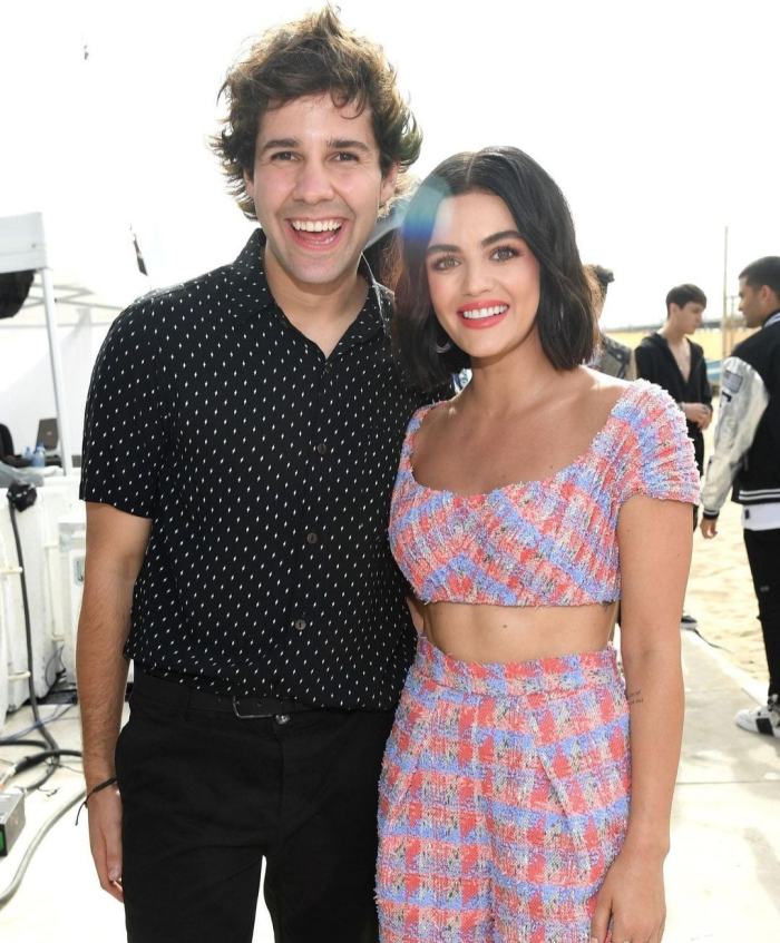 David Dobrik With American Actress And Singer Lucy Hale