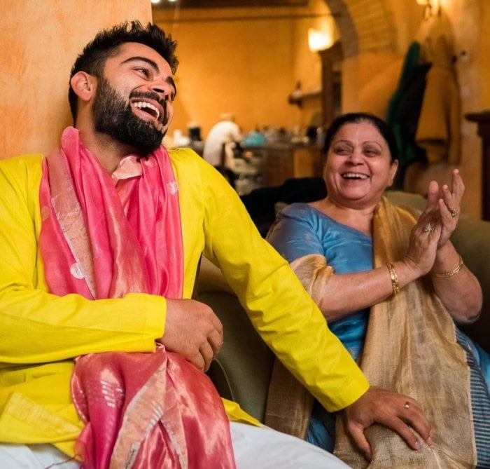 Virat Kohli With His Mother Saroj Kohli