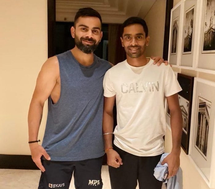 Abhimanyu Easwaran With Virat Kohli