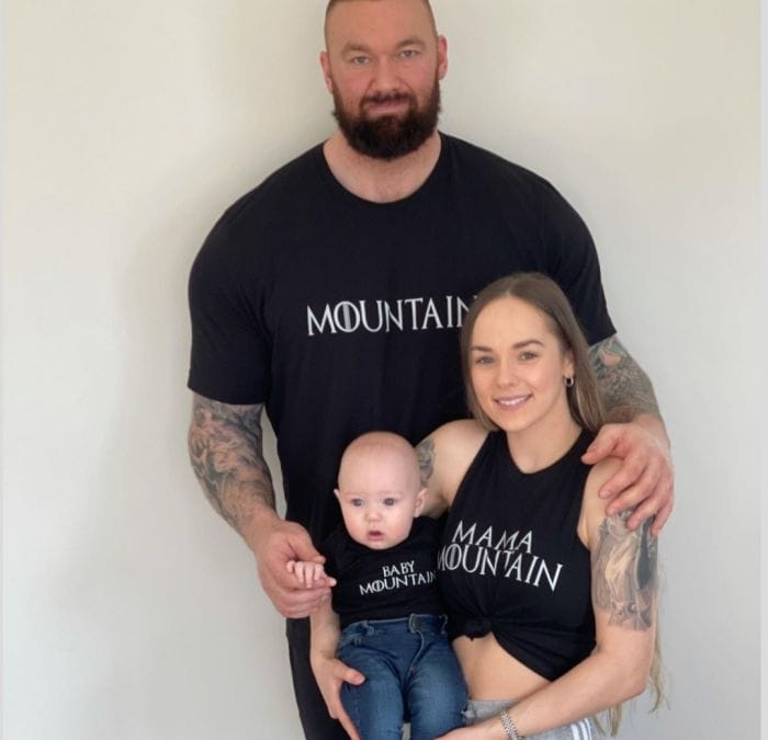 Kelsey Henson With Her Husband Hafthor Bjornsson And Son Stormur Magni Hafþórsson